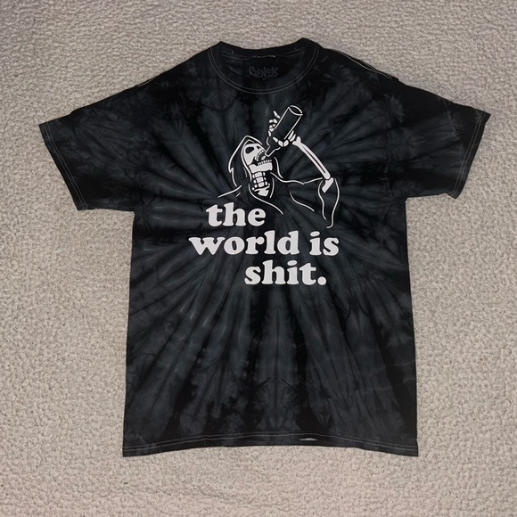 Spencer's Tops - Spencer's Black and Gray Tie-Dye Tee